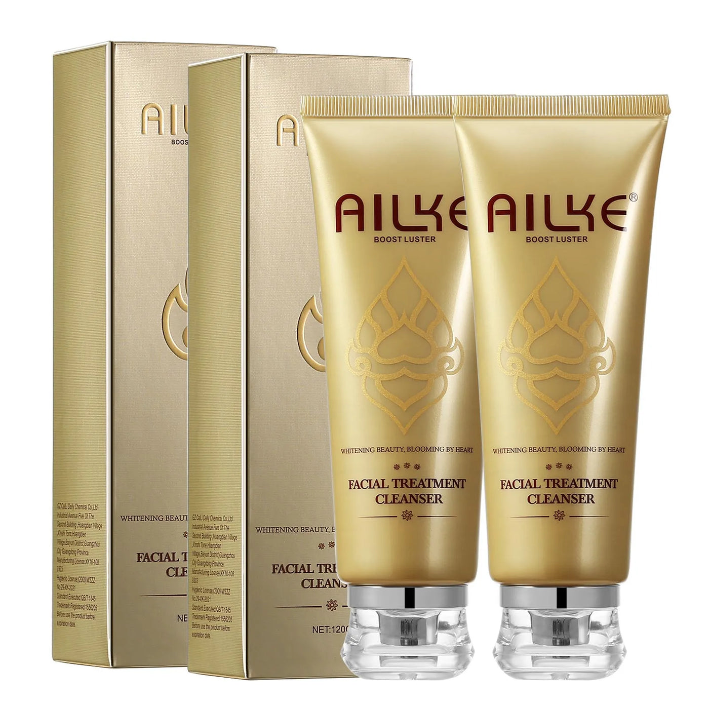 AILKE Lightening Facial Skin Care Cream With Glutathione, Reduce Dark Spots, Improve Dull Skin, Moisturizing Face Clean Set