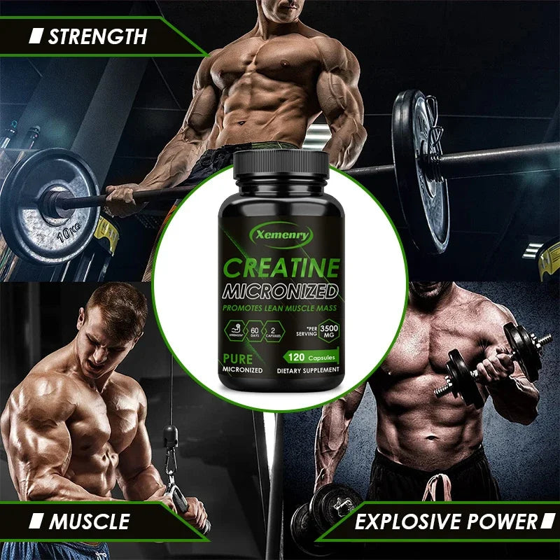 Creatine Monohydrate - Sports Supplements for Improved Performance, Muscle Recovery, and Enhancement - LKBA