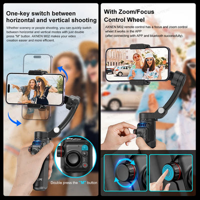 M02 Gimbal Smartphone Stabilizer 3-Axis Anti-shake Video Record Handheld Selfie Gimbals - LKBA