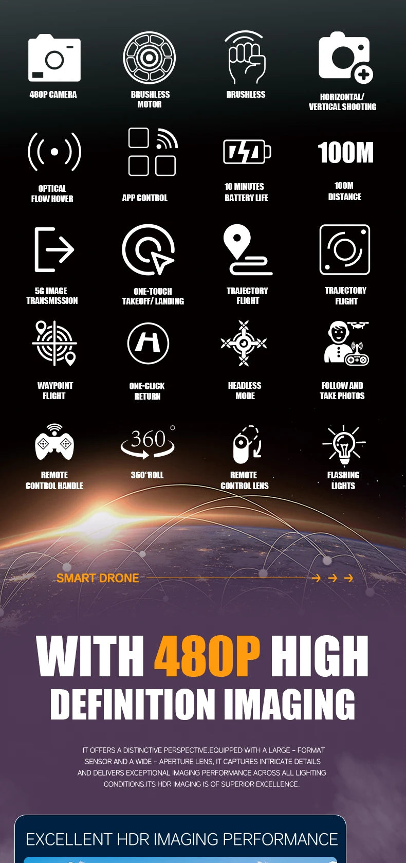 M5 Drone Professional 8K Wide-Angle HD Triple Camera Wi-Fi FPV Height Hold RC Drone Aircraft Quadrotor Adult - LKBA