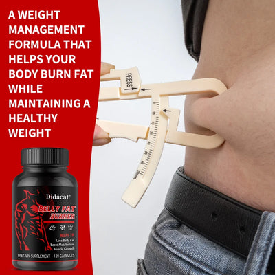 Belly Fat Burner for Men - Burn Belly Fat, Tighten Abs, Boost Muscle Growth, Caffeine Free - LKBA