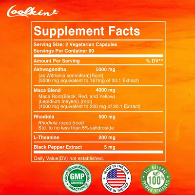 Male Supplement with Ashwagandha and Maca To support Male Libido and Promote Healthy Capsules - LKBA