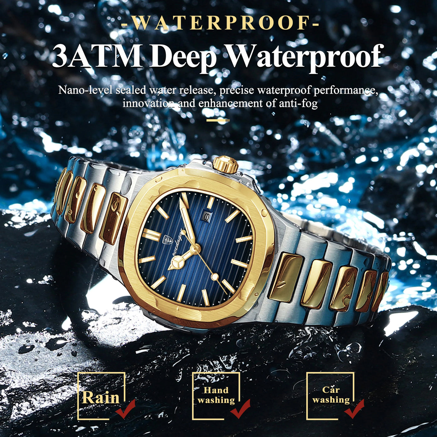 POEDAGAR Luxury Square Watch for Woman Waterproof Luminous Date Ladies Watch Stainless Steel Quartz Women's Watches Female Reloj - LKBA