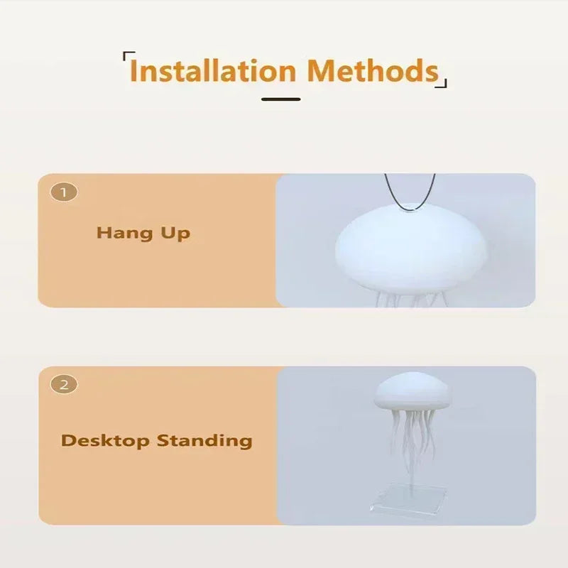 Upgraded Silent Jellyfish Lamp, Jelly Fish Light With Dancing Legs, Voice Control for Bedrooms, Living Room and Christmas Gifts - LKBA
