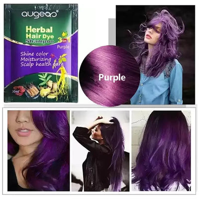 Pure Natural Herbal Hair Dye Shampoo 5 Minutes Change Hairs Color Non-irritating Repair Gray White Fashion Hair Care Women Men - LKBA