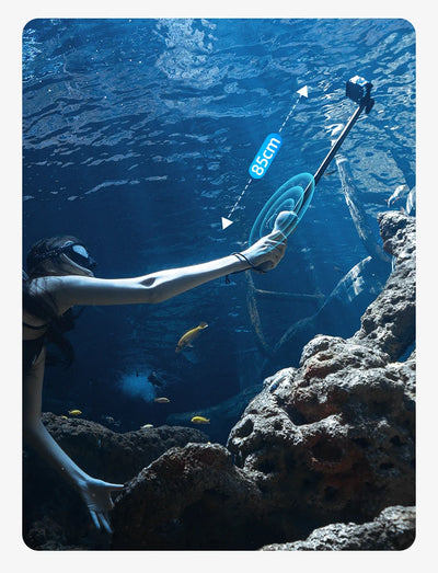 Underwater Selfie Stick Waterproof Diving Extendable Selfie Stick Wireless Remote Control - LKBA