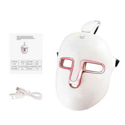 Wireless 7 Colors Face LED Mask Photon Facal Beauty Mask Skin Rejuvenation Anti Acne Repair Skin Tightening Anti Aging Skin Care - LKBA