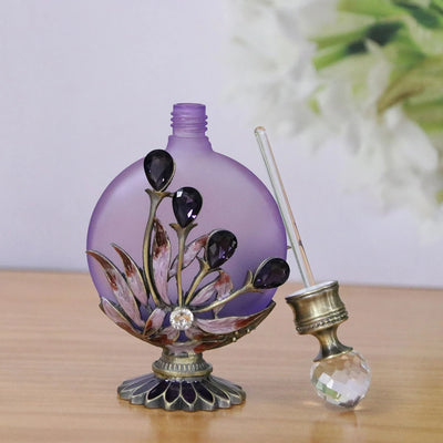 30ml Luxury Vintage Perfume Bottles parfum Maple Leaves Handcrafted Mini Travel Essentials Oil Glass Refillable Refill Dropper - LKBA