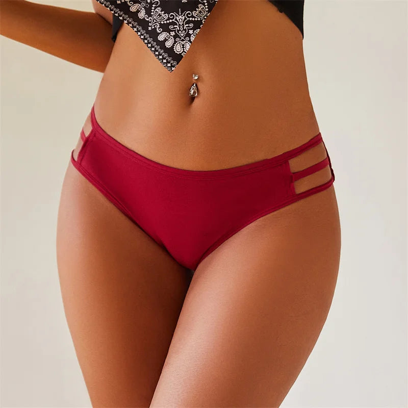 3PC/Set Women's Sexy Floral Lace Panties Low Rise Hollow Out Briefs Transparent Underwear Female Elastic Straps Soft Lingerie