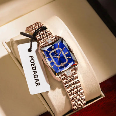 POEDAGAR Luxury Casual Ladies Watch Stainless Steel Waterproof Date Fashion Woman Wristwatch High Quality Quartz Women's Watches - LKBA
