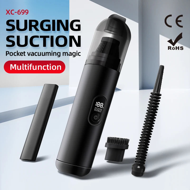 Car Vacuum Cleaner, Portable Cordless Handheld with 20000Pa Strong Suction - 2-in-1 Vacuum and Blower for Car, Home, Pet Hair - LKBA