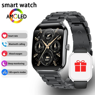 New Ultra Thin Smart Watch men 1.96" AMOLED 360*360 HD Pixel Display Always Show Time Call Reminder Smartwatch Ladies For huawei - LKBA