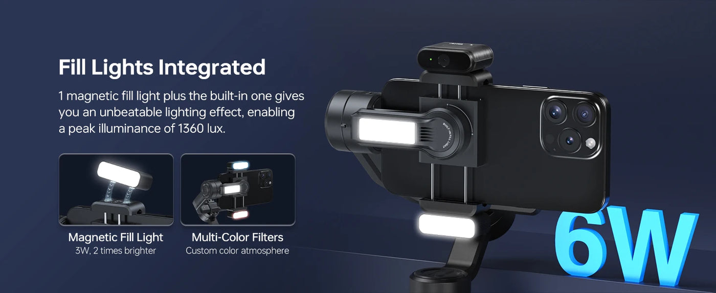 SMOOTH 5S AI Tracking Handheld Stabilizer 3-Axis Smartphone Gimbal Outdoor Gimbals - LKBA