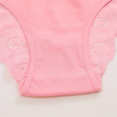 3PC/Set Women's Sexy Floral Lace Panties Low Rise Hollow Out Briefs Transparent Underwear Female Elastic Straps Soft Lingerie - LKBA