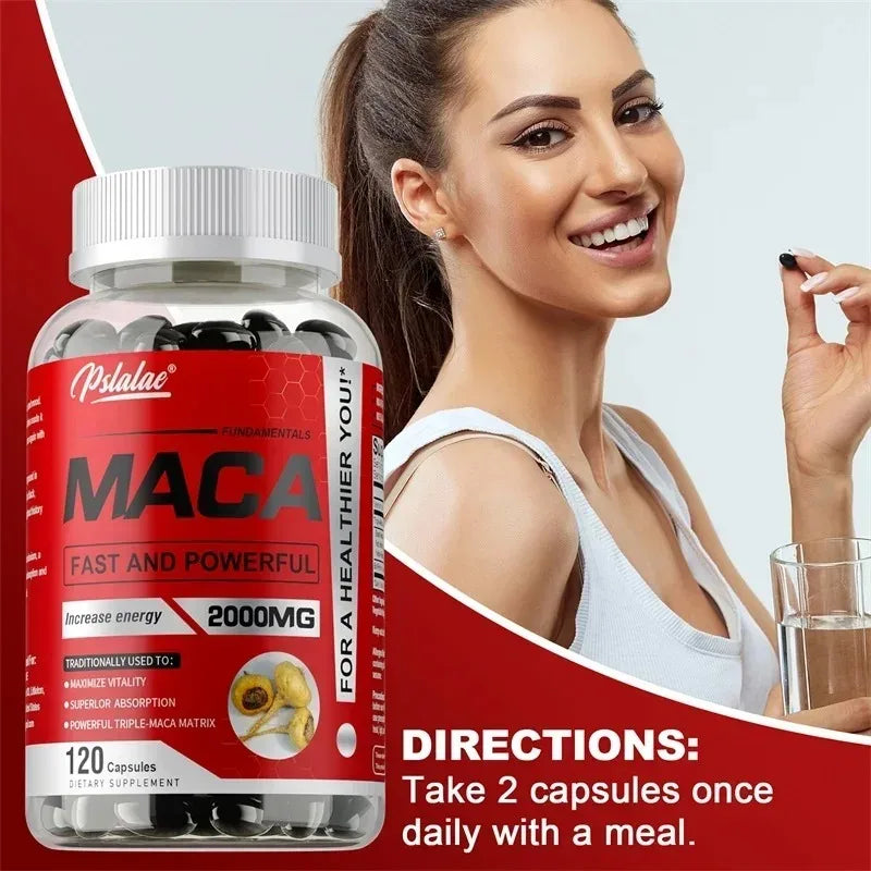 Maca Root Supplement - Builds Muscle and Strength, Maximize Vitality and Performance - LKBA