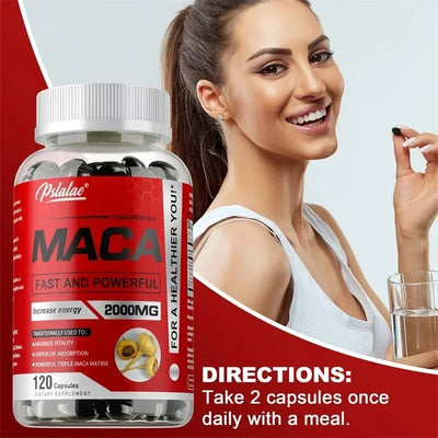 Maca Root Supplement - Builds Muscle and Strength, Maximize Vitality and Performance - LKBA