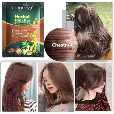 Pure Natural Herbal Hair Dye Shampoo 5 Minutes Change Hairs Color Non-irritating Repair Gray White Fashion Hair Care Women Men