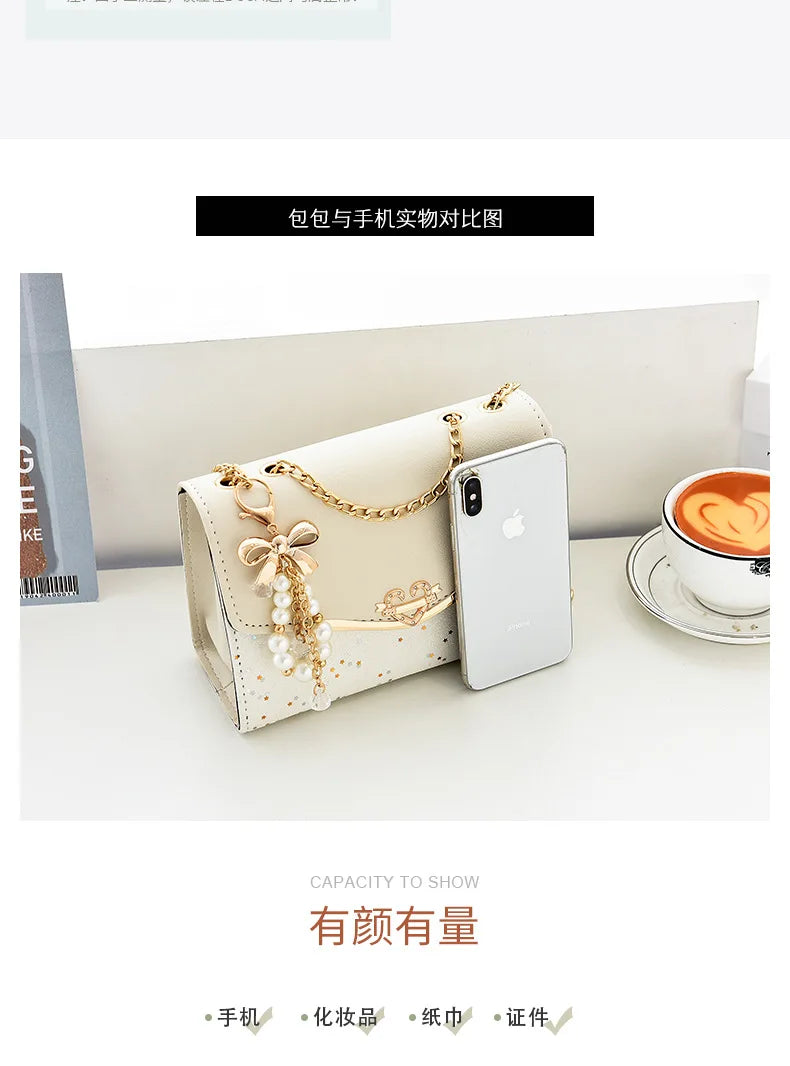 Spring and summer new sequined women's shoulder crossbody Korean - LKBA