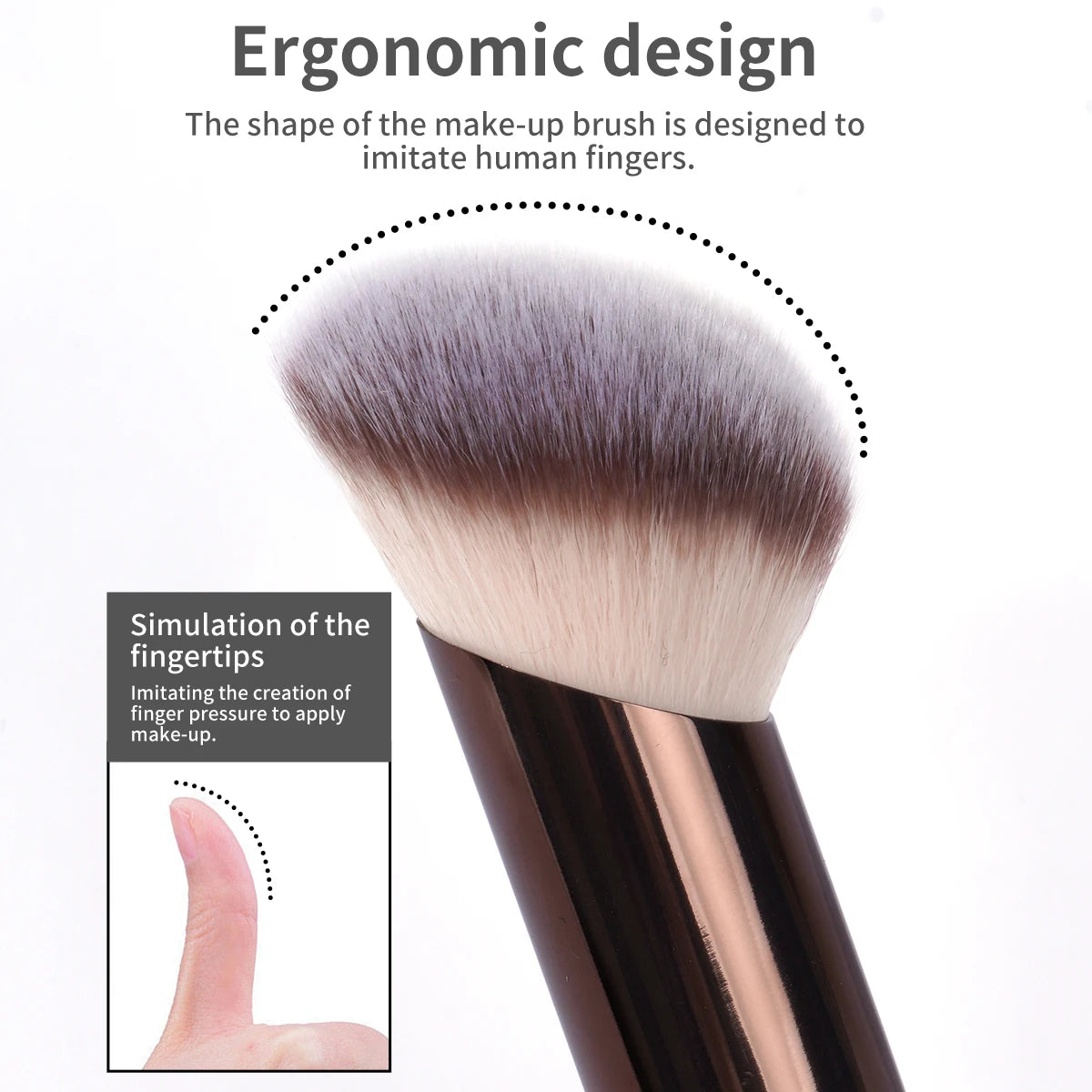 Makeup Brushes Double Head Foundation Powder Concealer Blusher Bronzer Makeup Brush Soft Fiber Hair - LKBA