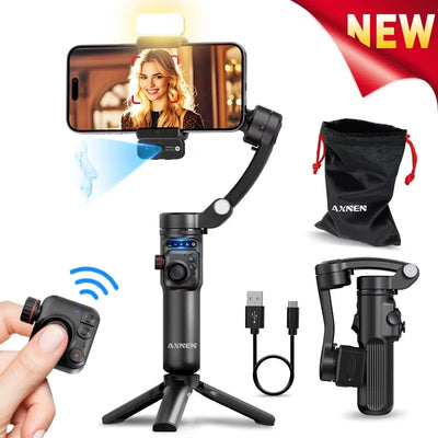 M02 Gimbal Smartphone Stabilizer 3-Axis Anti-shake Video Record Handheld Selfie Gimbals - LKBA