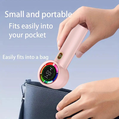 Handheld Fan 6 Speed 3000mAh Battery Personal Digital Display USB Rechargeable for Travel Outdoor School Gift Idea - LKBA