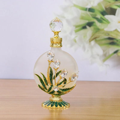 30ml Luxury Vintage Perfume Bottles parfum Maple Leaves Handcrafted Mini Travel Essentials Oil Glass Refillable Refill Dropper - LKBA