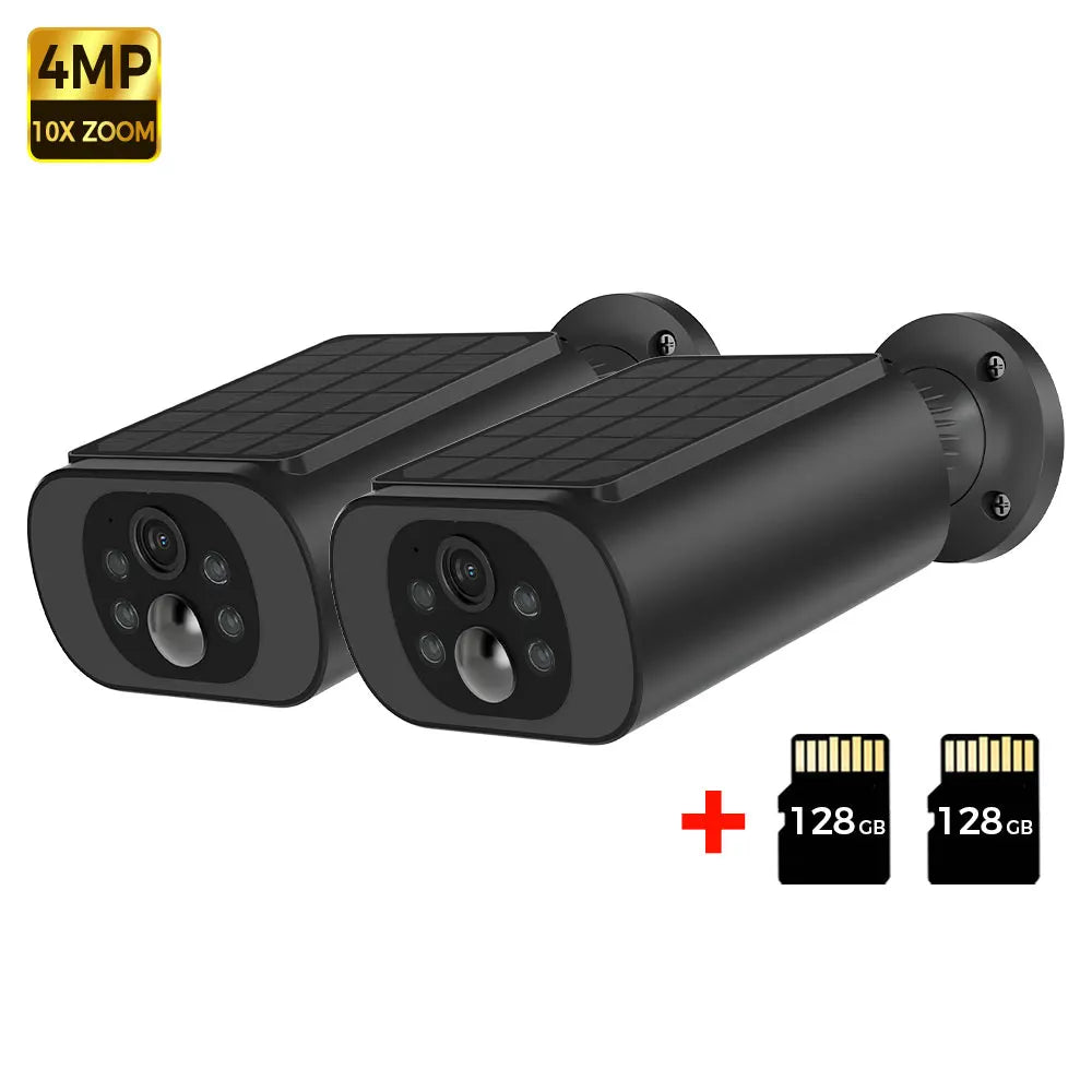 Solar Camera WIFI Outdoor Wireless Security Cam 2.5K Ultra Standby Time PIR Smart Light Color Night Vision AI Detect Battery Cam - LKBA