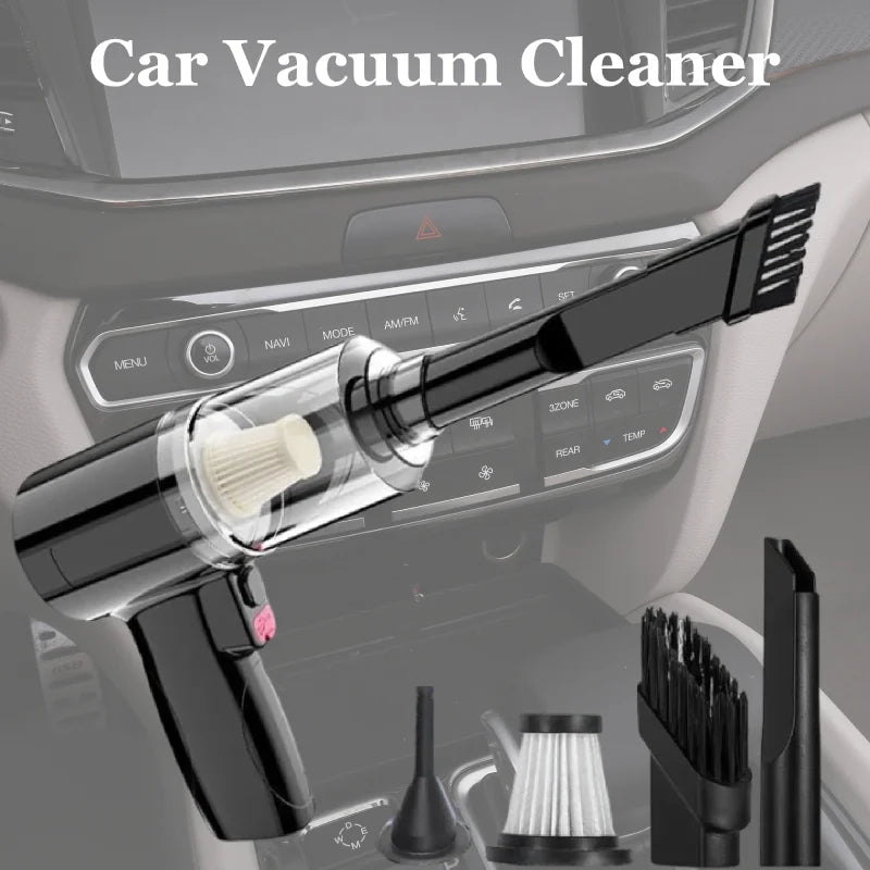Car Vacuum Cleaner 120000PA Powerful Cleaning Machine Cars Cleaner Mini Wireless Portable Hand held Cleaner for Home Appliance - LKBA