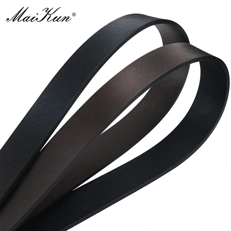 Men's Reversible PU Leather Dress Belt Rotated Black Buckle Belt Valentine's Day - LKBA