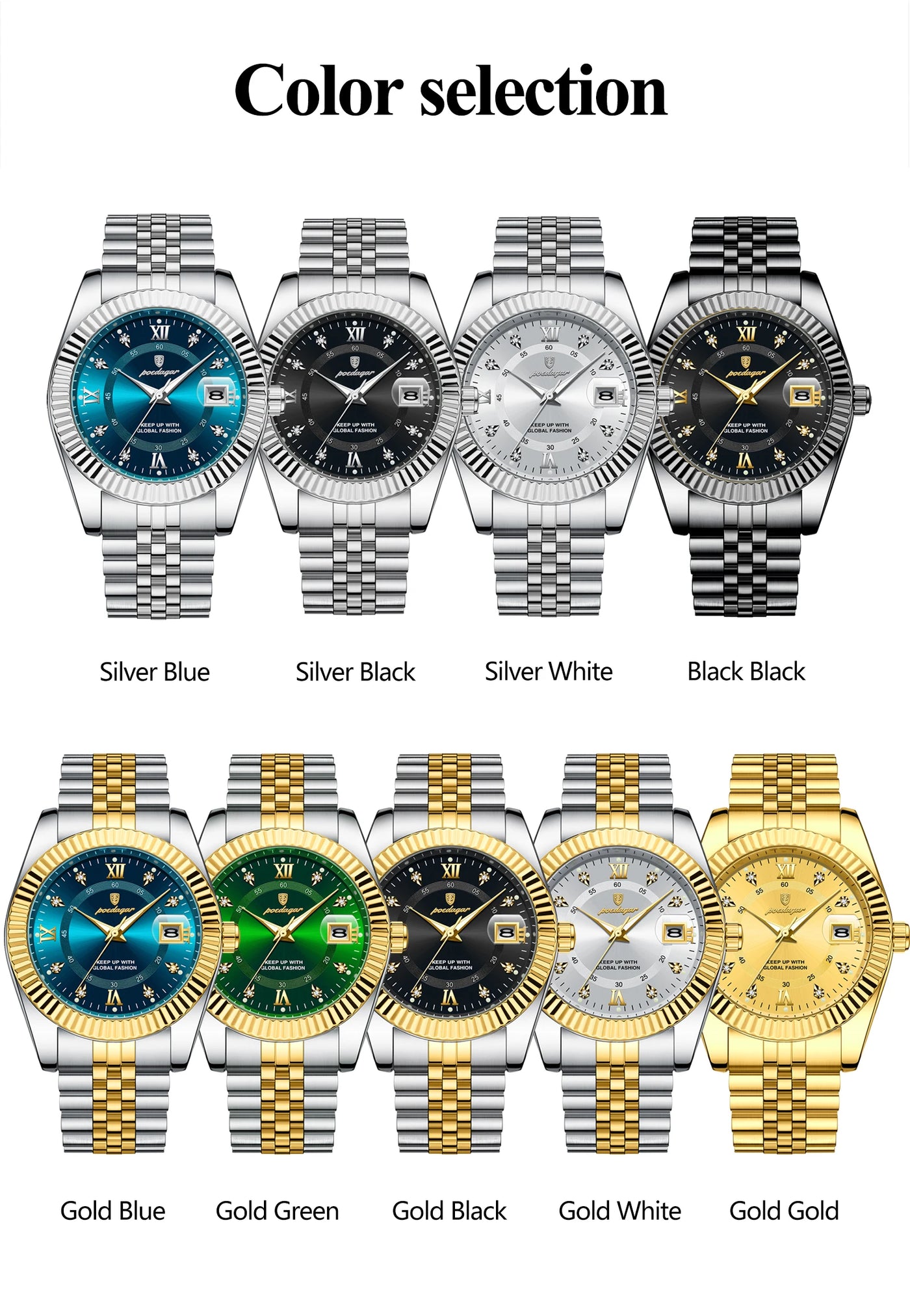 POEDAGAR Luxury Fashion Wristwatch For Men Stainless Steel Date Quartz Man Watch Waterproof Luminous Casual Men's Watches Reloj - LKBA