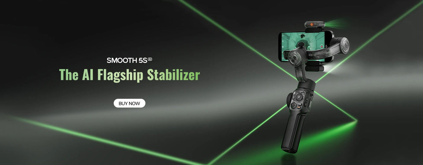 SMOOTH 5S AI Tracking Handheld Stabilizer 3-Axis Smartphone Gimbal Outdoor Gimbals - LKBA