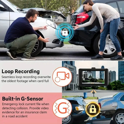 Dash Cam for Cars WIFI APP Car DVR 2/3lens Front Camera Video Recorder Rear View Camera for Vehicle Black Box Car Assecories - LKBA