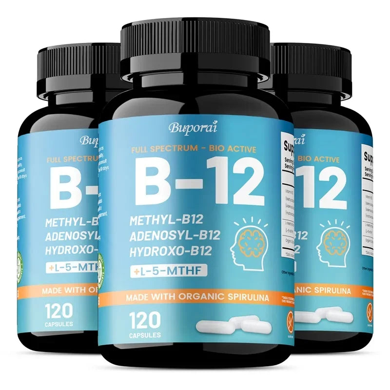 Vitamin B12 - Supports Energy Metabolism, Nervous System, Cell Health, Heart, Immunity and Red Blood Cell Formation - LKBA