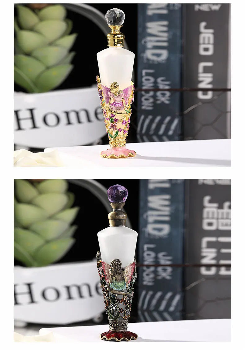 25ml Vintage Essential Oil Dropper Stick Bottle Middle East Style Mental Engrave Refillable Perfume Container Delicate Dispenser - LKBA