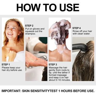 30ml/500ml 3-in-1 Quick Hair Dye Shampoo Natural Black Herbal Hair Dye Moisturizes Mild Hair Dye Conditioner Hair Care Products - LKBA