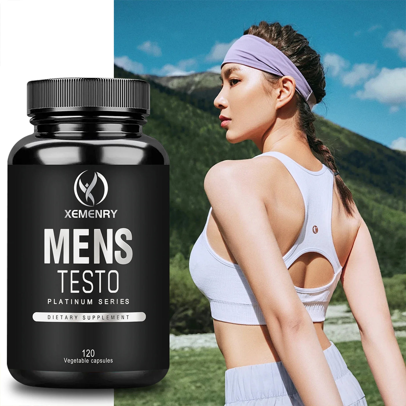 Men's Supplements - Reduces Fatigue, Enhances Male Function, Supports Muscle Growth, Vascular Function and Energy - 120 Capsules - LKBA