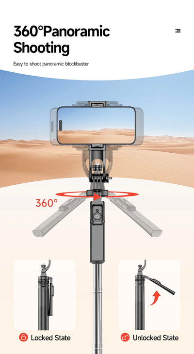 TOKQI Extendable Tripod with Bluetooth Remote,1/4'' Screw,Phone Holder,72inch Monopod for Smartphone Camera Projector brackets - LKBA