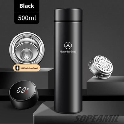 Car Vacuum Cup Thermos Mug Temperature Display Coffee Cup Mercedes-Benz A C E S Class A35 A45 C43 CLA CLS GLA GLC GLK ML SL Vito
