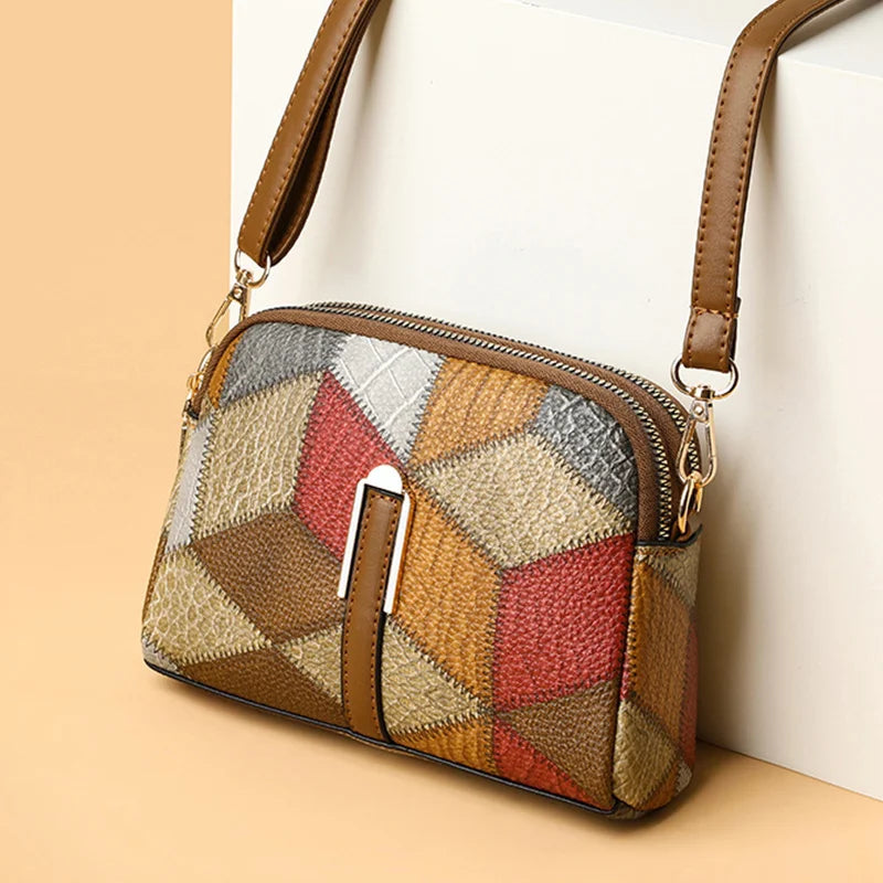 New Luxury Handbag Women Stitching Wild Messenger Bags Designer Brand Plaid Shoulder Bag Female Ladies Totes