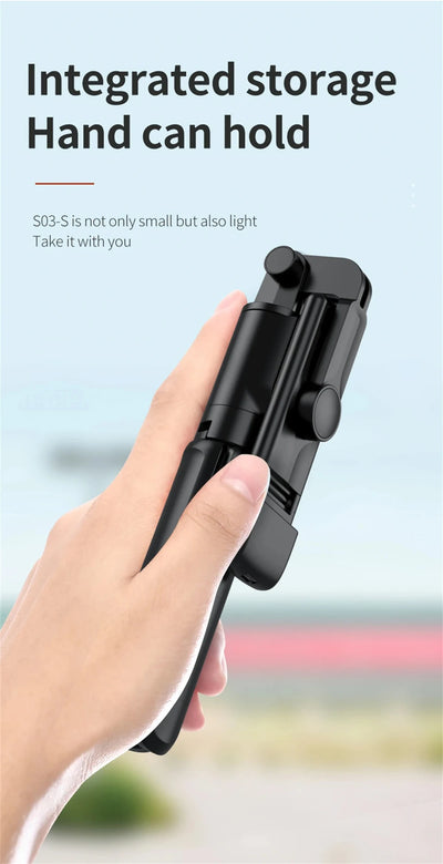 3 In 1 Bluetooth Wireless Selfie Tripod with Fill Light Shutter Remote Control - LKBA