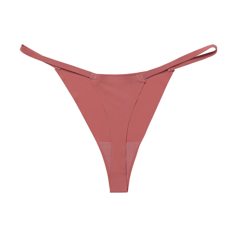 Hot Sale Sexy Ladies T-back Skin-friendly Underpants Stretch Thongs Women Underwear G-string seamless panties for women - LKBA