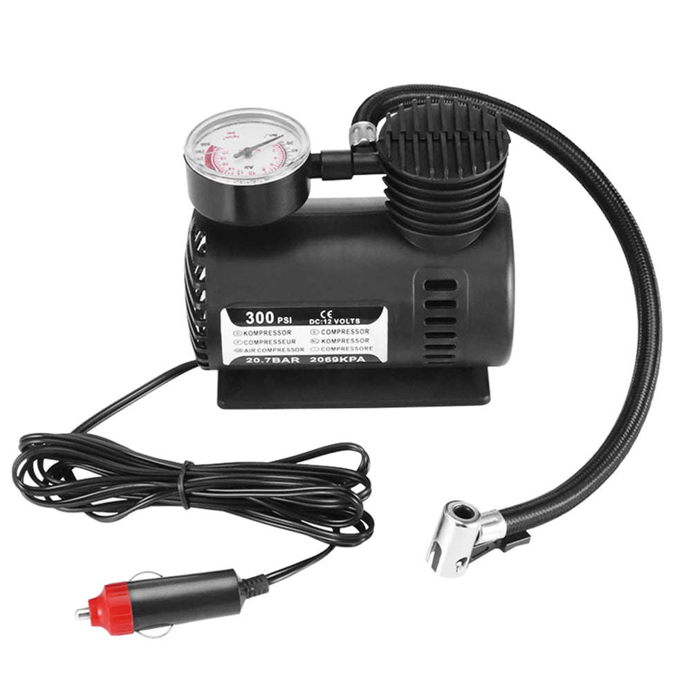 Tire Inflator 12V Portable Air Pump 300PSI Multi Purpose Quick Inflating Display for Car - LKBA