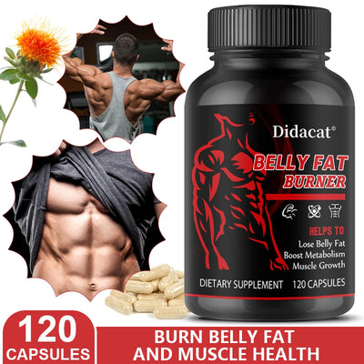 Belly Fat Burner for Men - Burn Belly Fat, Tighten Abs, Boost Muscle Growth, Caffeine Free - LKBA