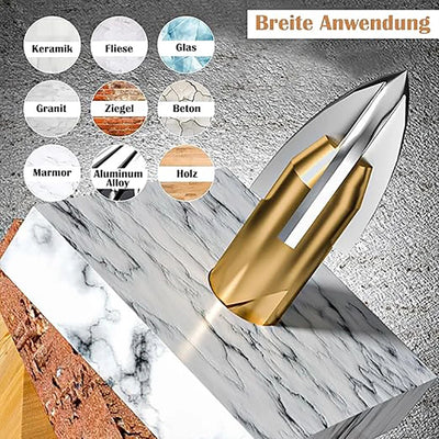 12PCS Hexagonal Shank Tile Drill Set Glass Drill Masonry Drill Bit Set 3-12 mm Drill Ceramic Drill Tile Drilling Tools Set - LKBA