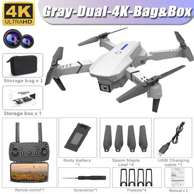 2025 E88Pro RC Drone 4K Professional With 1080P Wide Angle HD Camera Foldable Helicopter WIFI FPV Height Hold - LKBA