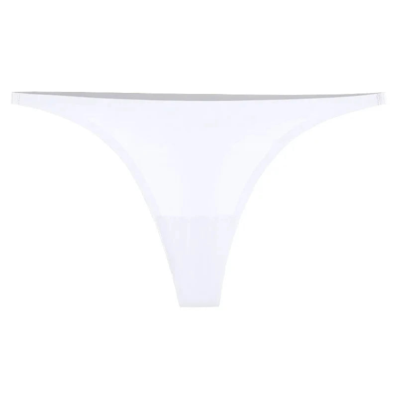2024 Seamless Panties Ice Silk Seamless Panties For Women Soft Thin Thongs Woman Satin Underwear Female Bikini String Panties - LKBA