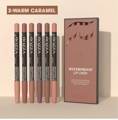Waterproof Lip Liner Pencil Set, Weightless Precise Liner with Super Soft - LKBA