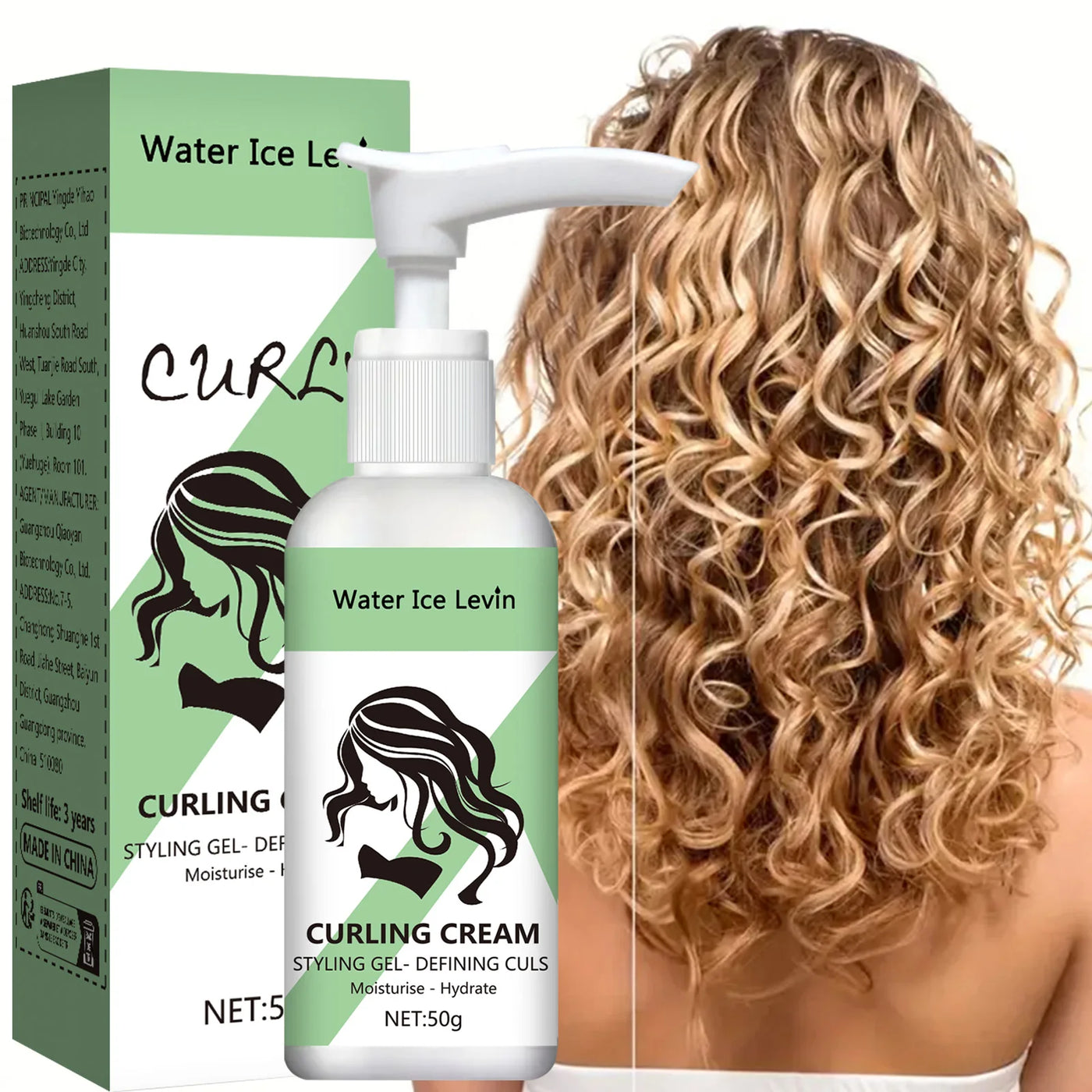 Curly hair Styling cream, moisturizing and smoothing formula, enhances the elasticity and shine of curly hair, easy to set - LKBA