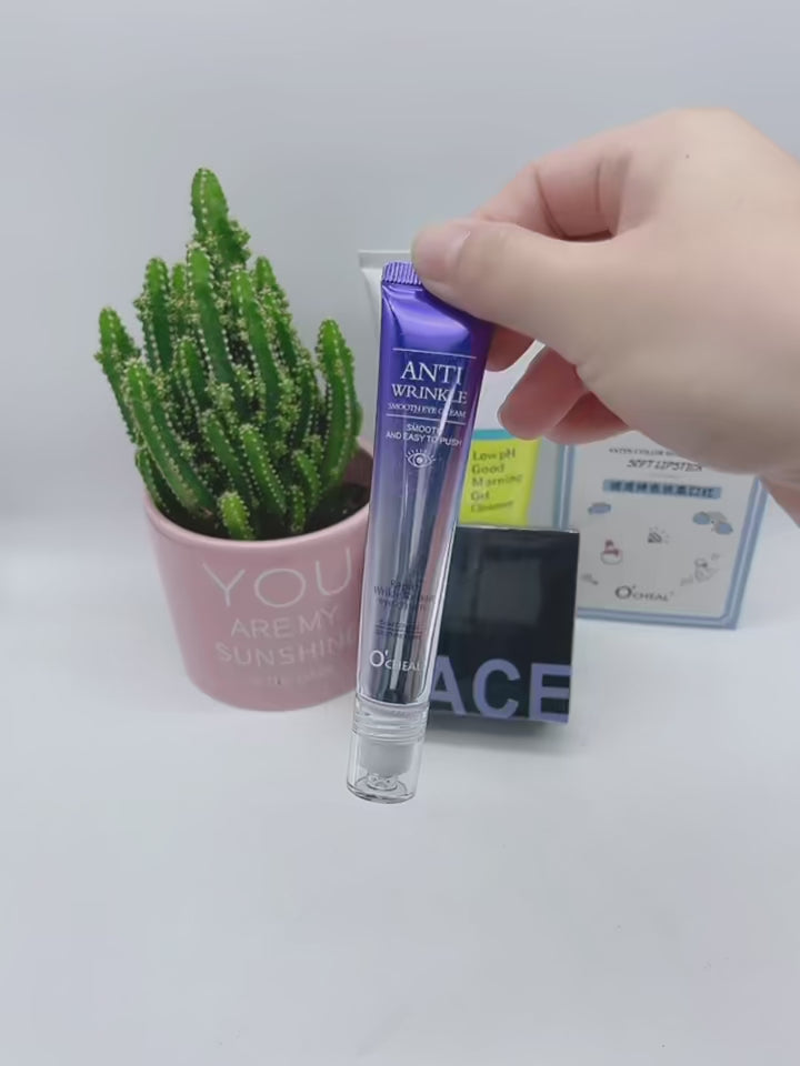 Anti-Wrinkle Anti Dark Circle Eye Cream Roller Massager Moisturizing Eye Bags Anti-Aging Hyaluronic Acid Eye Skin Care