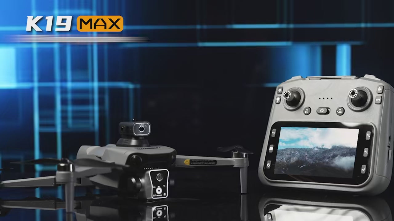 New K19 Max Drone 4.5-Inch Large Screen 360° Obstacle Avoidance GPS Positioning Optical Flow Positioning RC Airdrop Device